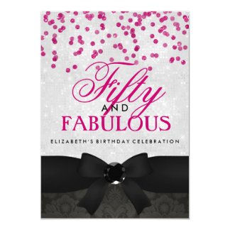 pink and black party invitations