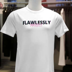 Pink & Black Flawless Imperfect Female Empowering T-Shirt