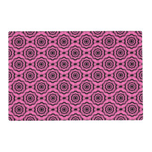 Pink Black Flower Seamless Pattern Placemat