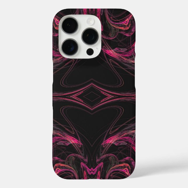 Pink & Black  Fractal -adjusts for all cases (Back)