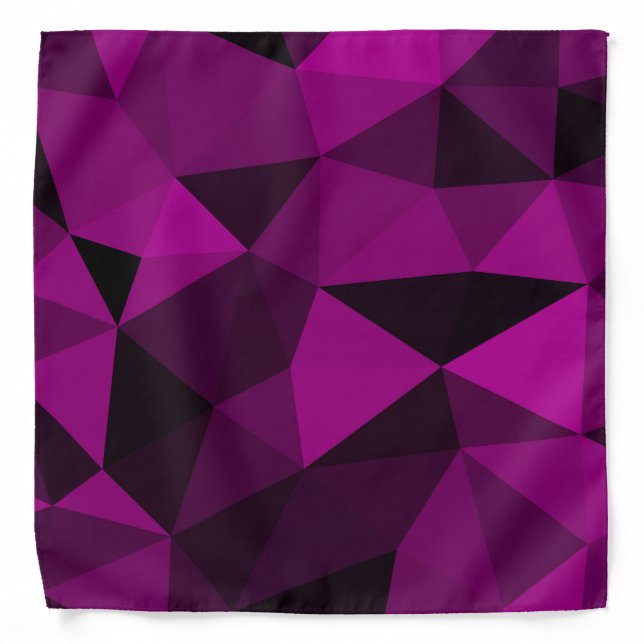 Pink black geometric mesh pattern bandana (Front)