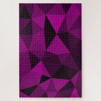 Pink black geometric mesh pattern jigsaw puzzle