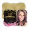 Pink Black Gold Modern 18th Birthday Party