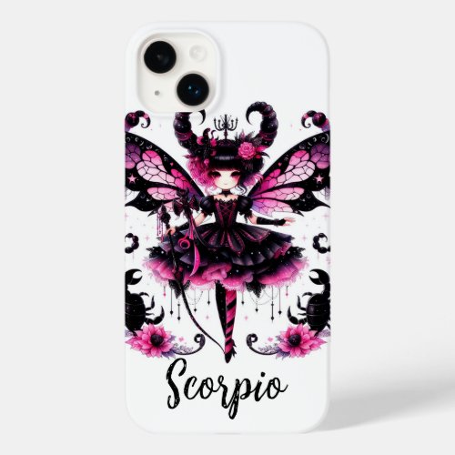 Pink Black Gothic Fairy Scorpio Astrology Zodiac  Case_Mate iPhone 14 Plus Case