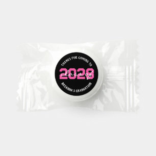 Pink & Black Graduation Class of ANY YEAR Life Saver® Mints