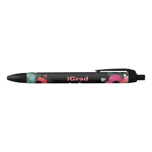 Pink & Black Graduation Party Custom Favor  Pen (Top)