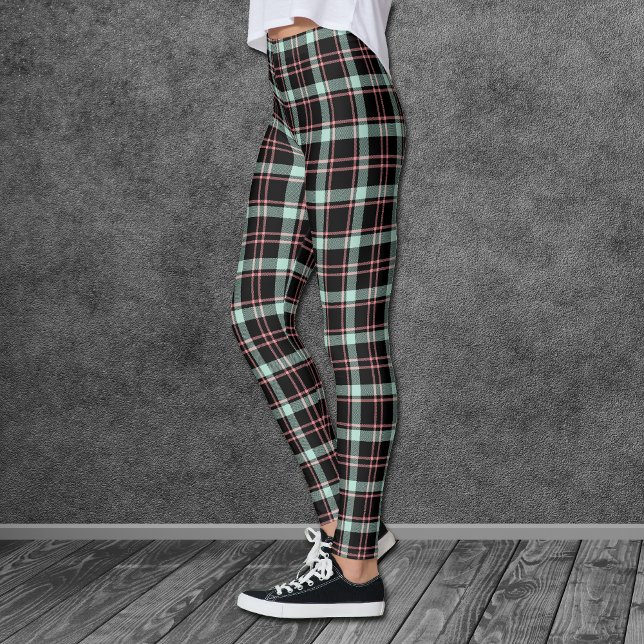 Pink Black Gray Madras Plaid Leggings (Creator Uploaded)