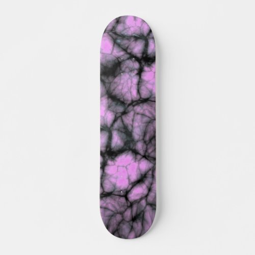 Pink Black Groovy Tie Dye Skateboard