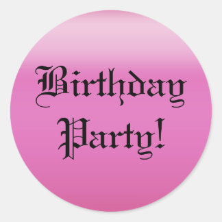 Pink Black Happy Birthday Sticker