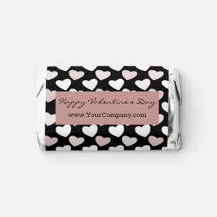 Pink Black Happy Valentine's Day Gift Hershey's Miniatures