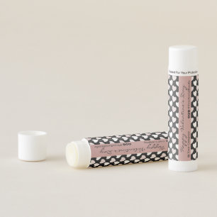 Pink Black Happy Valentine's Day Gift Lip Balm