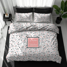 Pink Black Hearts Duvet Lovely Valentine Gift Idea