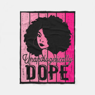 Pink Black History Month Unapologetically Addictiv Fleece Blanket