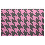 Classic Pink Houndstooth Fabric | Zazzle