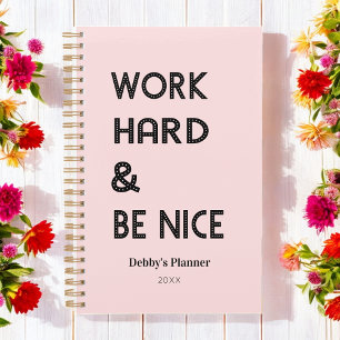 Pink Black Inspirational Quote Success Planner