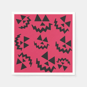 Pink & black Jack o’ lantern Napkins