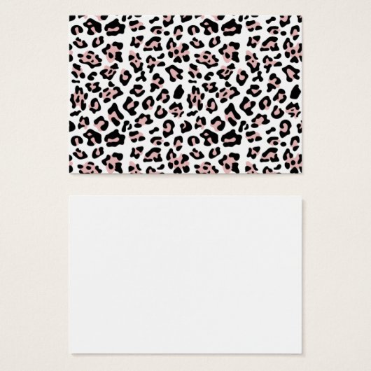 Pink Black Leopard Animal Print Pattern (Front & Back)