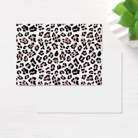 Pink Black Leopard Animal Print Pattern (Desk)