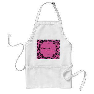 Pink Black Leopard Cheetah Print Animal Apron
