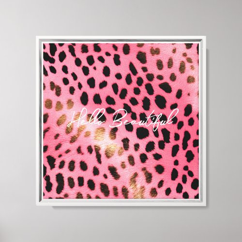 Pink Black Leopard Print Abstract