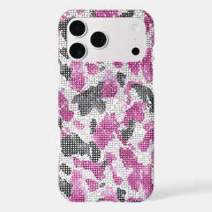 Pink Black Leopard Print Animal Sparkle iPhone 17 Pro Max Case