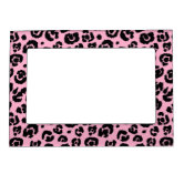 Pink Leopard Print Magnetic Frame | Zazzle