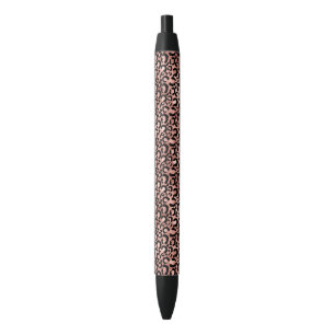 Pink Black Leopard Print Pen