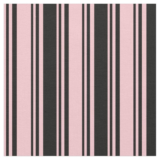 Pink & Black Lines/Stripes Pattern Fabric