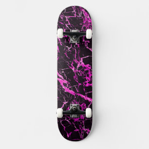 Pink & Black Marble (Complete w/Trucks & Wheels), Skateboard Deck