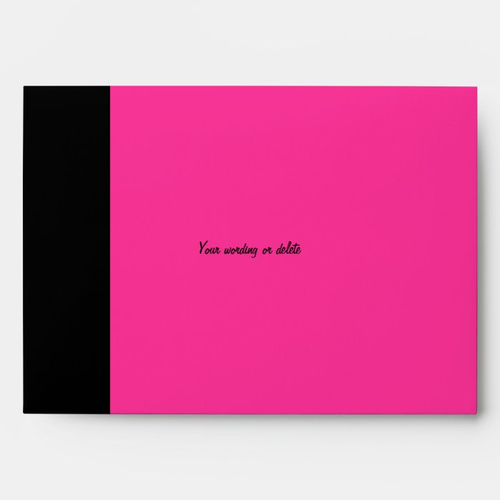 Pink black mod trendy timeless classic envelope