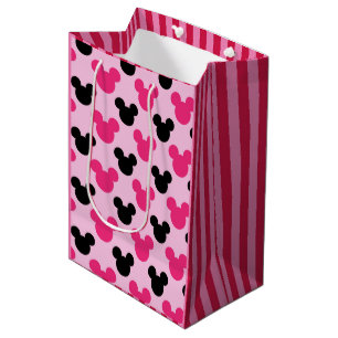 Pink & Black Mouse Ears Medium Gift Bag