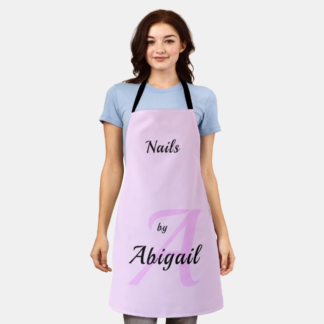 Pink & Black Nails By "Your Name" Apron (Worn)