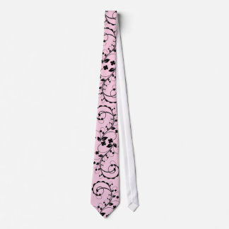 pink & black neck tie