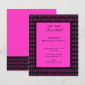 Pink black pattern party (Front/Back)