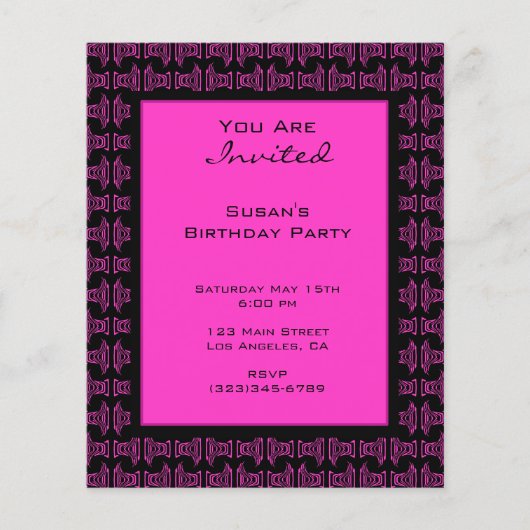 Pink black pattern party (Front)