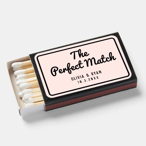 Pink Black Perfect Match Custom Wedding Favors