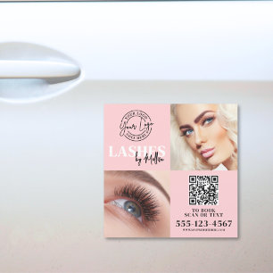 Pink Black Photo Logo Lash Business Car Magnet