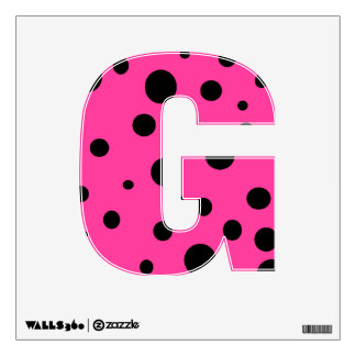 Pink Polka Dot Letter Wall Decals & Wall Stickers | Zazzle