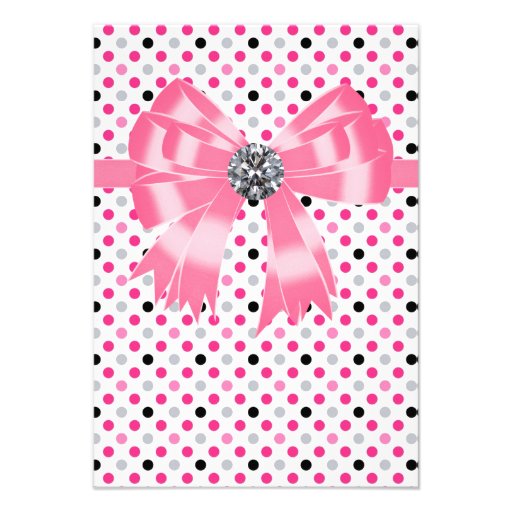 Pink Polka Dot Invitation Template 10