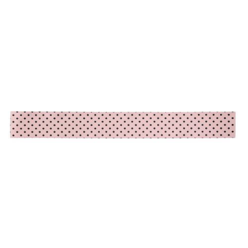 Pink black polka dot satin ribbon