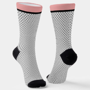 Pink black polka dot socks
