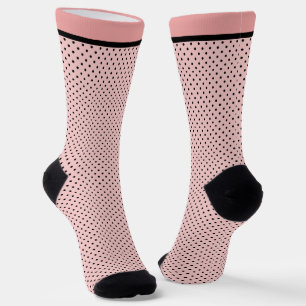 Pink black polka dot socks