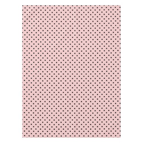 Pink black polka dot tablecloth