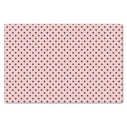 Pink black polka dot tissue paper
