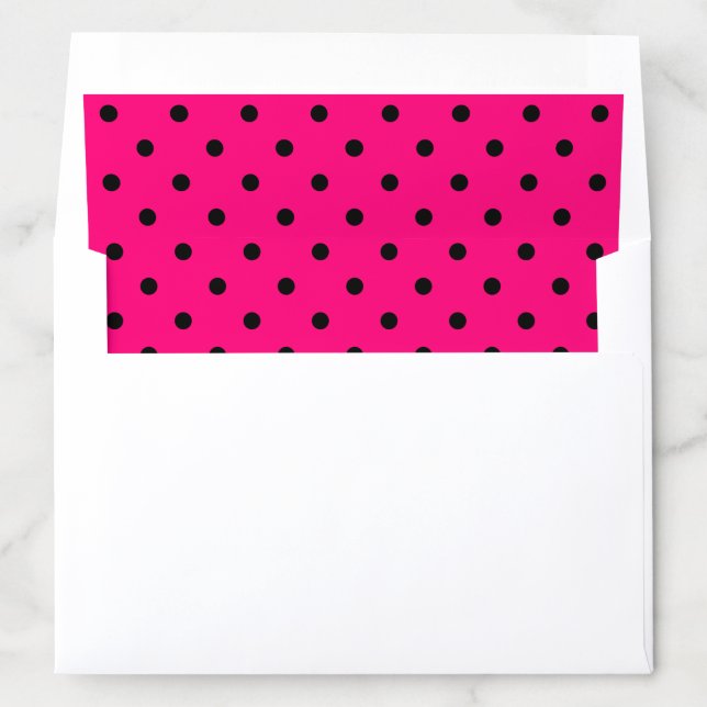 Pink/Black Polka Dots Envelope Liner (In Envelope)