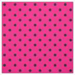Pink/Black Polka Dots Fabric