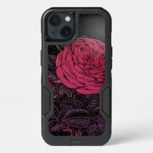 Pink Black Puzzle Rose iPhone 13 Case