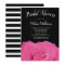 Pink & Black Rose Bridal Shower Invitations