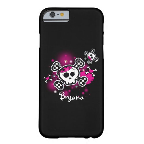 Pink  Black Skull  Hearts Cute Phone Case Cover