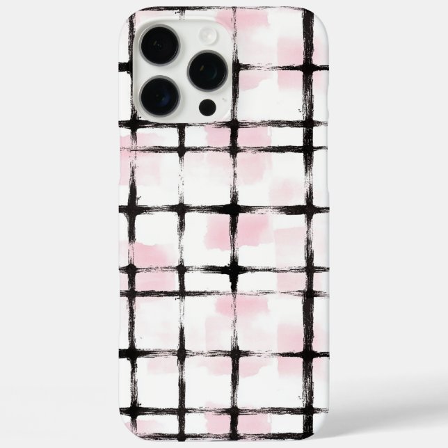 Pink Black Stripes   Case-Mate iPhone Case (Back)